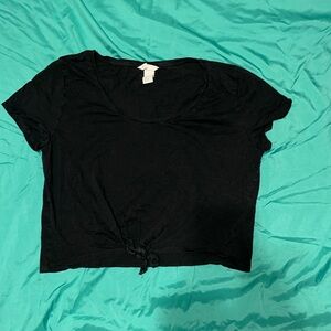 H&M womens short sleeve crop top